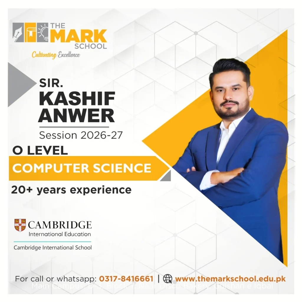 o levels teacher sir kashif anwer